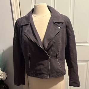 Divided Dark Gray Leather Jacket